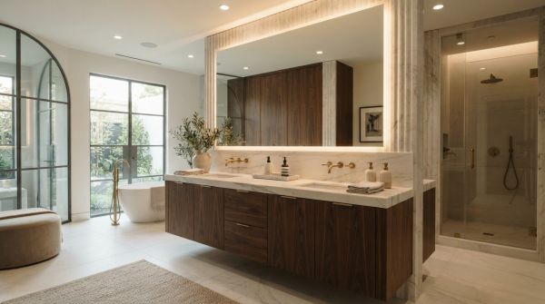Fenêtre sur l'élégance : le meuble de salle de bain double vasque idéal